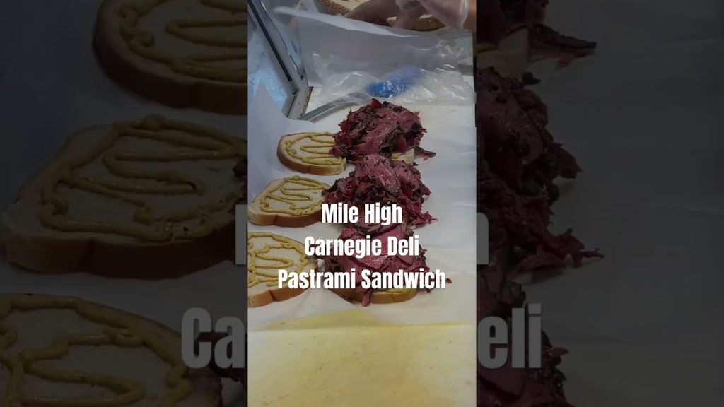 Mile High Carnegie Deli Pastrami Sandwich Best Rated NYC Bagel Deli #Shorts