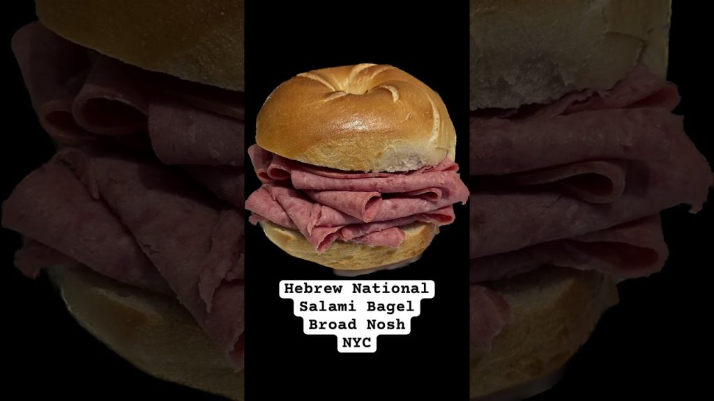 Hebrew National Salami Bagel Broad Nosh NYC #shorts