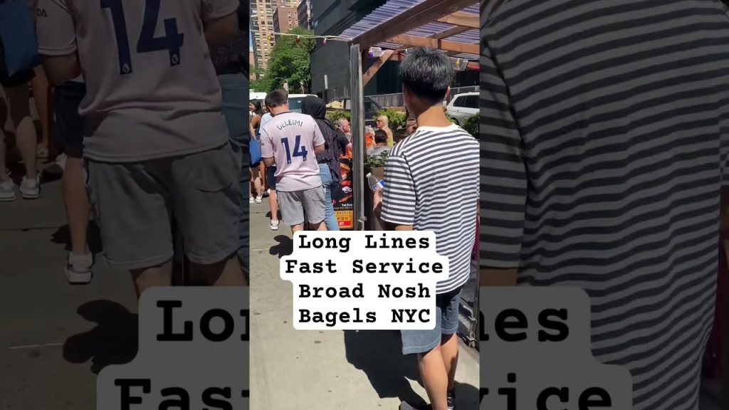 Long Lines Fast Service Broad Nosh Bagels NYC #shorts