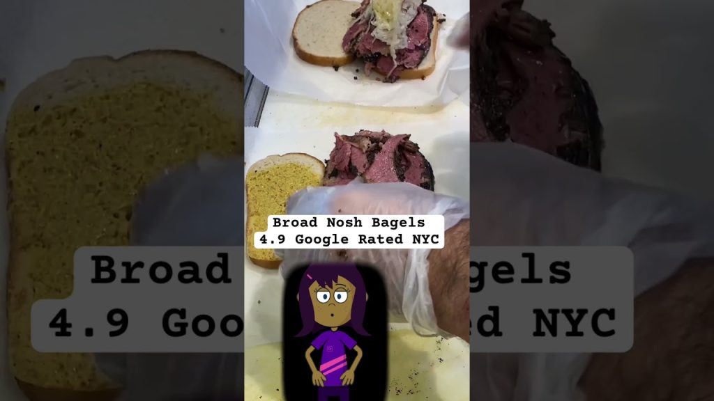 Broad Nosh Bagels Rated 4.9 Google Maps NYC #shorts