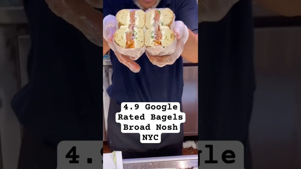 4.9 Google Rated Bagels NYC Broad Nosh Bagels Deli #shorts