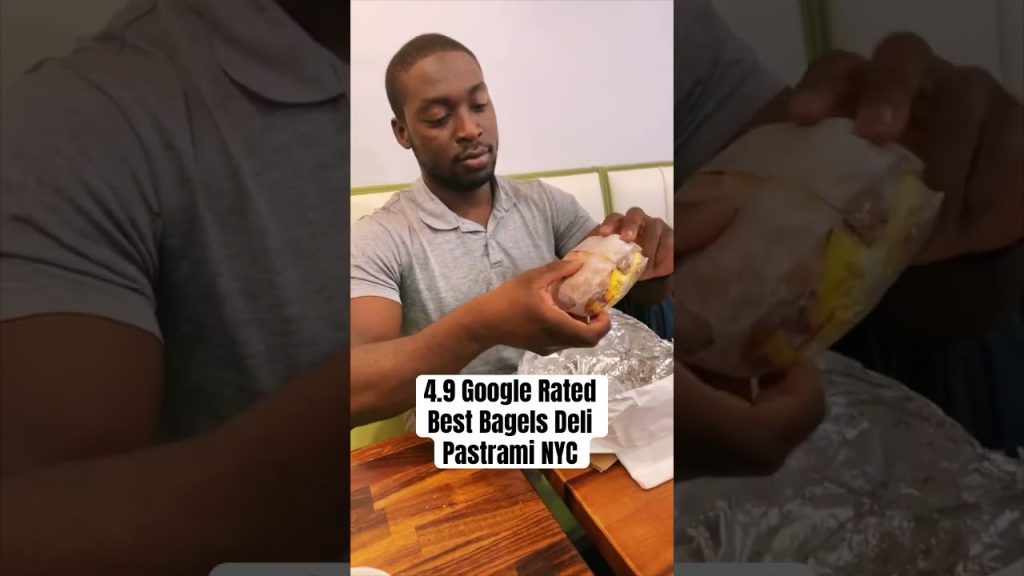 4.9 Google Rated Best Bagels Deli Pastrami Burgers Smoothies NYC #shorts