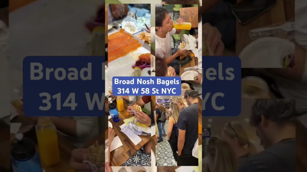 Broad nosh bagels 314 West 58th street NYC Columbus Circle #shorts