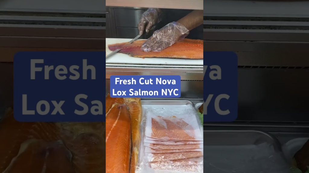 Fresh Cut Nova Lox Salmon NYC Broad Nosh Bagels Deli #shorts