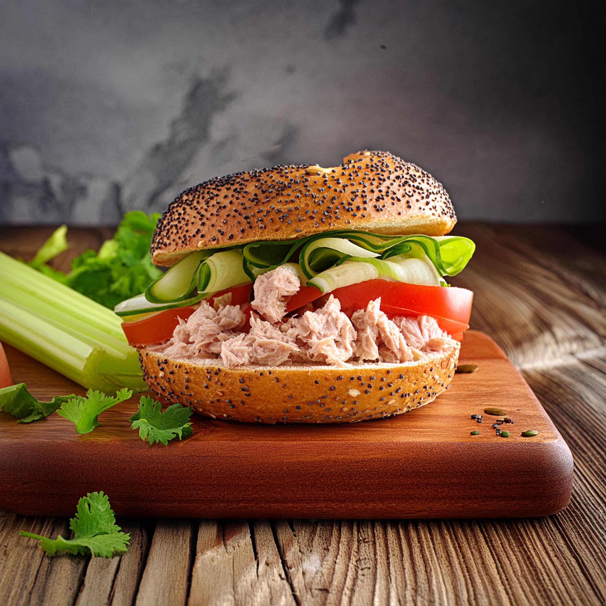 Broad Nosh Bagel Deli Catering Albacore Tuna Salad Sandwich