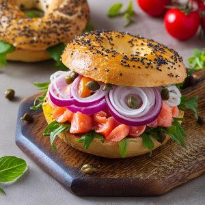 Baked Salmon Salad Sandwich