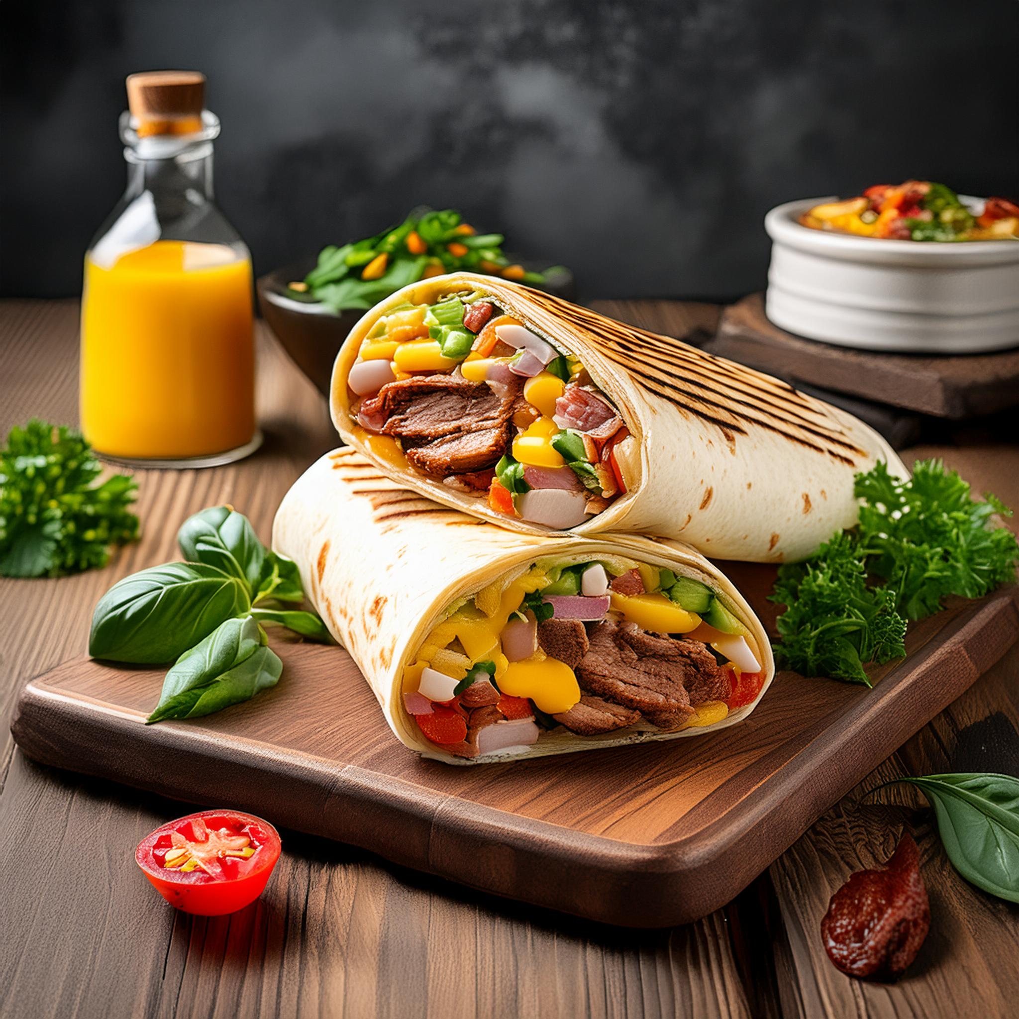 Broad Nosh Bagel Deli Catering Meat & Veggie Combo Breakfast Burrito