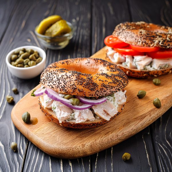 Broad Nosh Bagel Deli Catering Whitefish Salad Sandwich