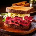 Reuben Sandwich on a rye bread