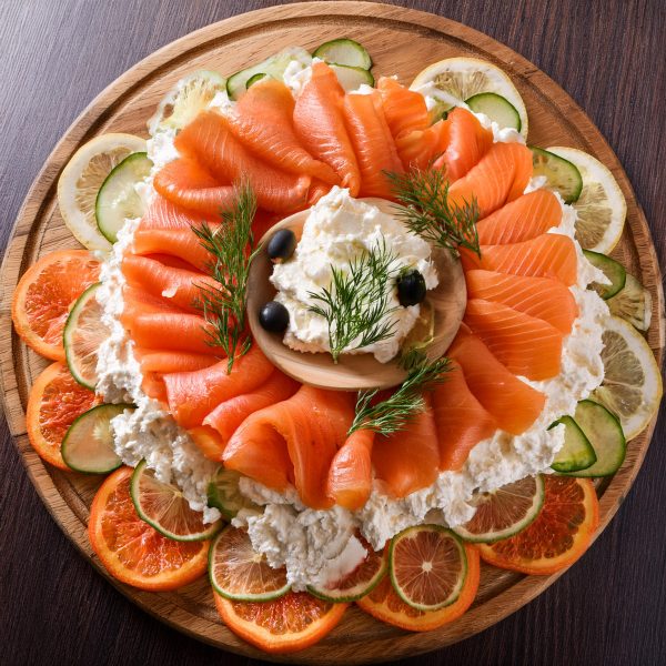 Smoked Salmon Lox & Cream Cheese Platter