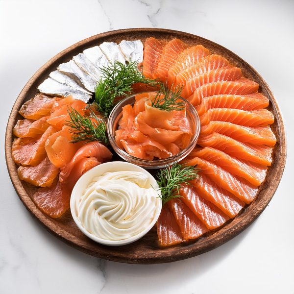 Smoked Salmon Lox, Sable & Cream Cheese Platter